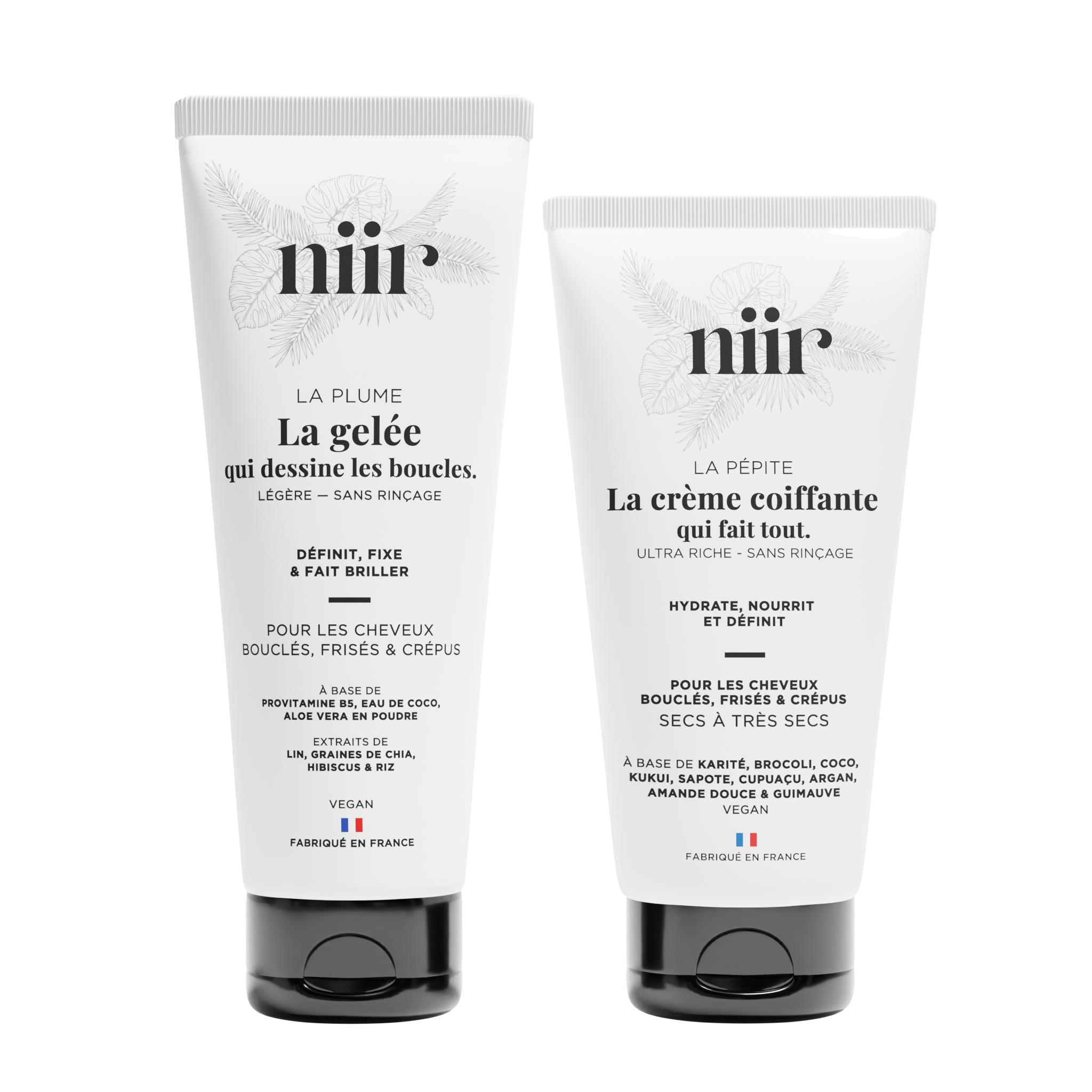 Routine cheveux frisés naturels – crème et gelée NIIR