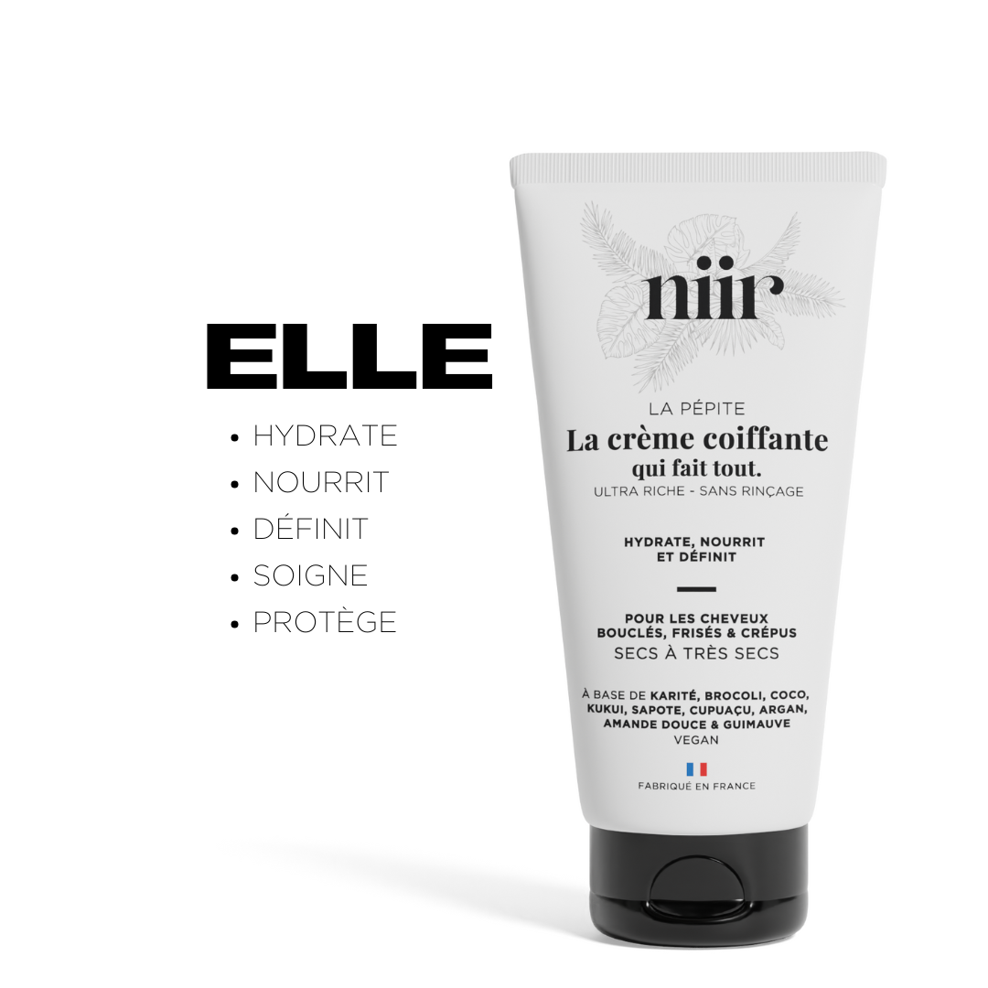 Crème coiffante boucles définies – cheveux texturés bouclés, frisés ou crépus