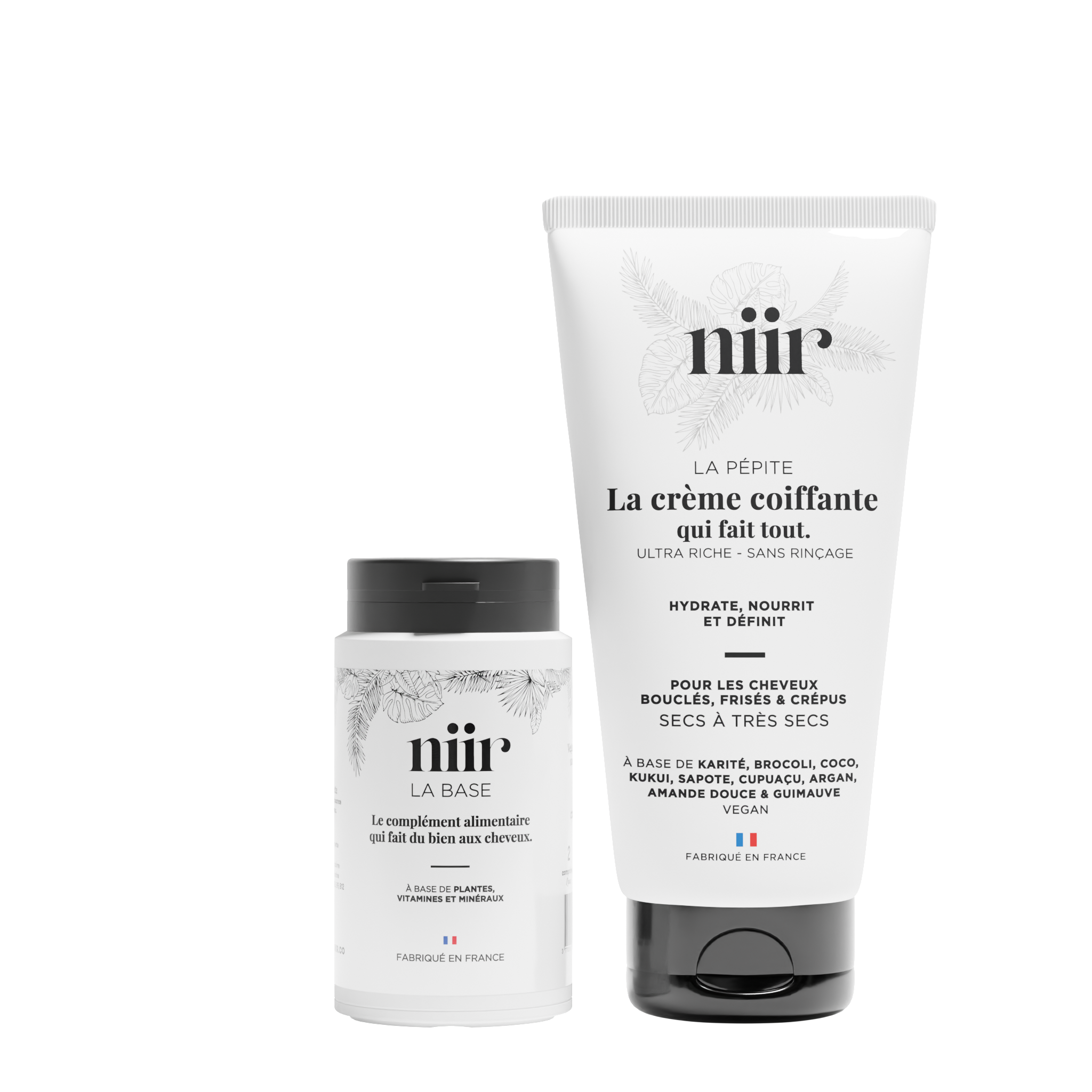 Routine cheveux texturés complète – soin crème et complément